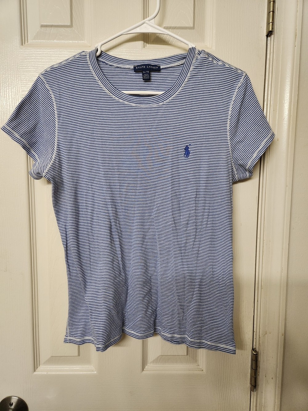 Ralph Lauren Striped Blue & White Tee